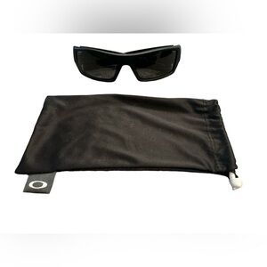 Oakley Sunglasses 03-473 Matte Black Wrap Frames with Grey Lenses